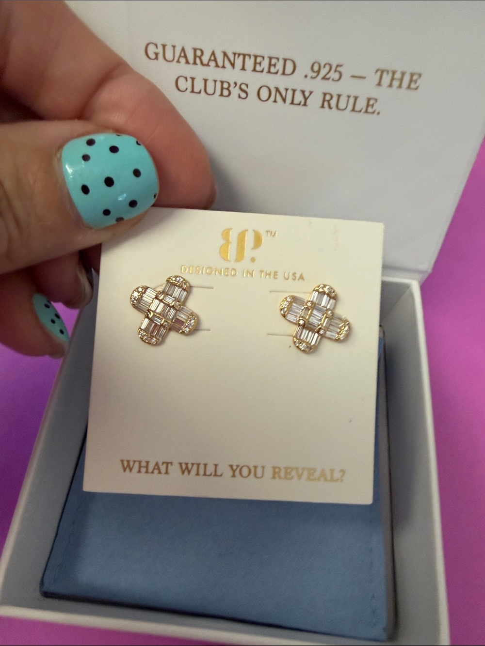 Delicate Gold Cross Cluster Stud Earrings by BP.